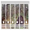 Wallario Binder Spine Stickers, Dangerous Grizzly Bear in the Forest, 6-Pack view 1