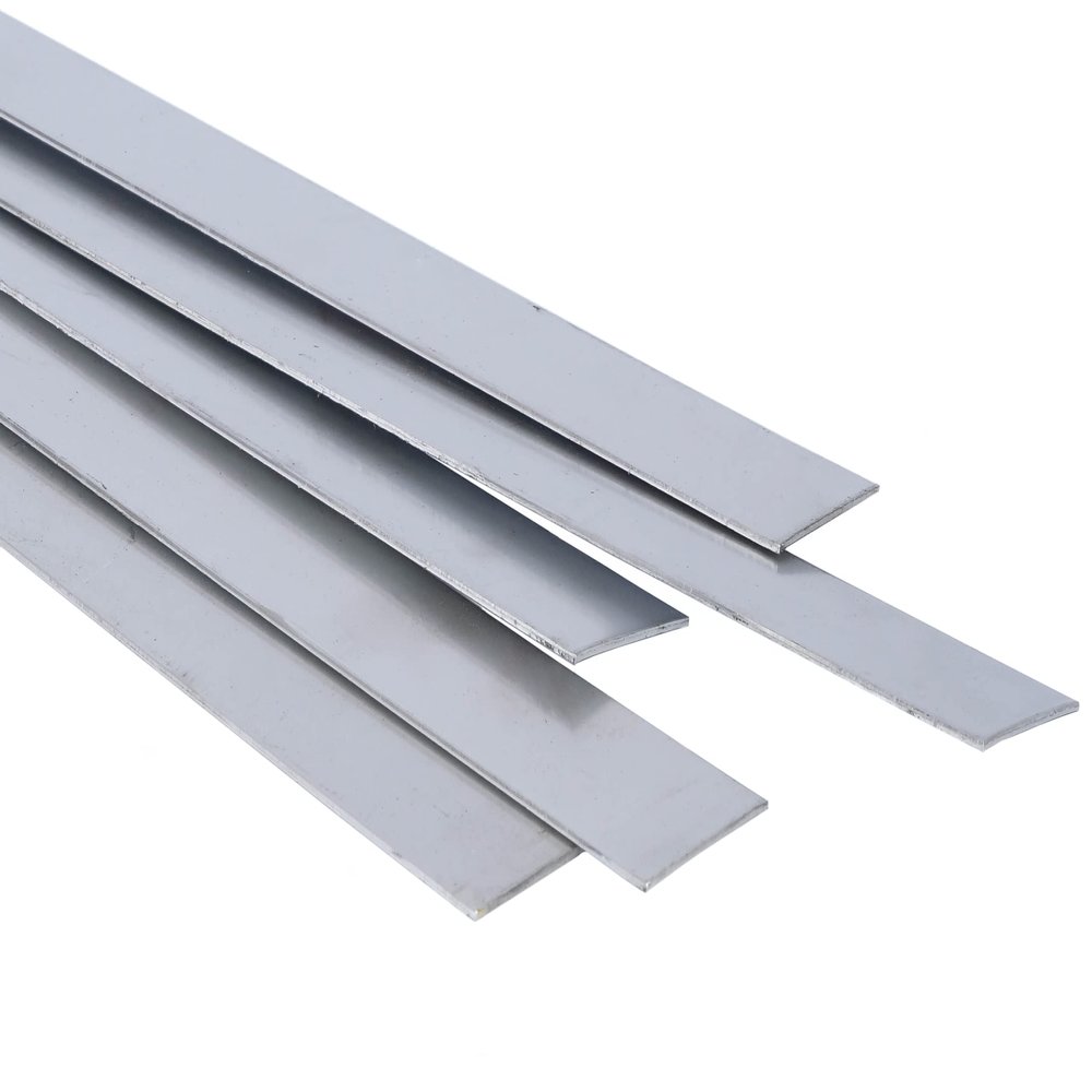 Stainless Steel Flat Bar 1.4404, 75 x 0.8 mm, 0.5 m Cut Length
