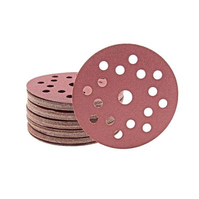 MioTools Fox 125 mm 17-Hole Hook-and-Loop Sanding Discs, 25-Pack, Grit 24