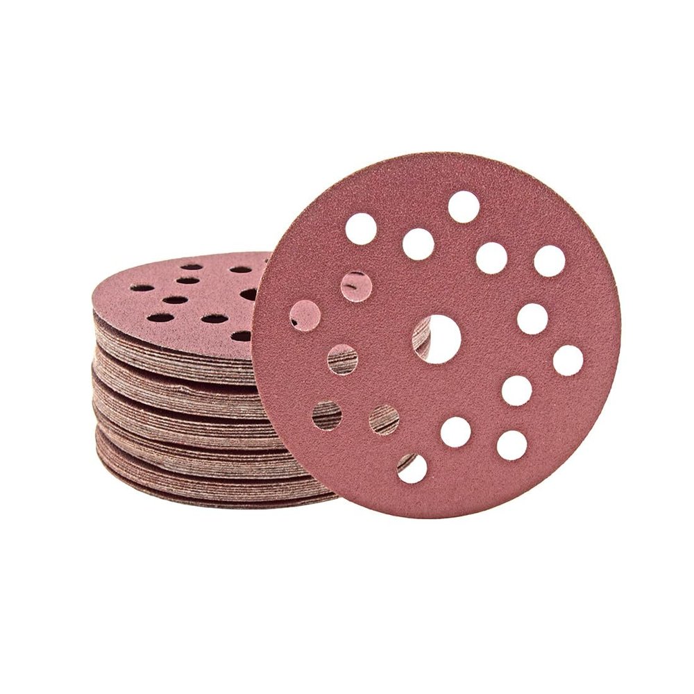 MioTools Fox 125 mm 17-Hole Hook-and-Loop Sanding Discs, 25-Pack, Grit 24