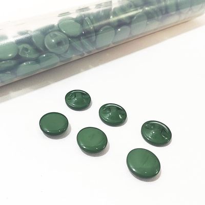 Resin Clothing Buttons, Half-Dome, 144 Pieces/Tube, Various Colors and Sizes, Green, 12 mm