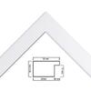 Monika MDF Picture Frame 30.5 x 30.5 cm, White High-Gloss view 2