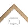 MDF Picture Frame Monika 33 x 33 cm, Modern Angular, Sonoma Oak, 1 mm Clear Plastic Glazing view 2
