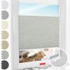 Schuette Drill-Mount Pleated Blind, Dolomite Warm Cacao (Brown), 75 x 120 cm (W x H), Suprafix Mounting view 1