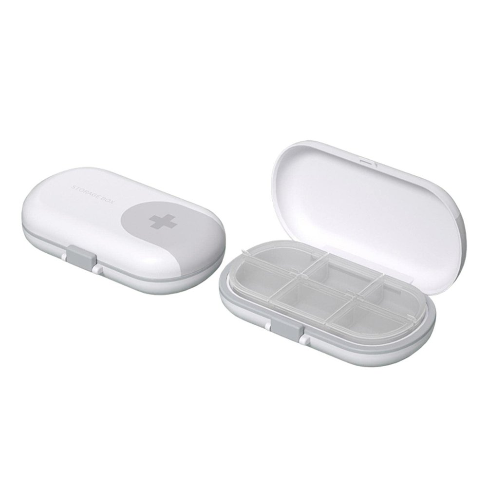 Portable Travel Pill Organizer, 4 or 6 Compartments, 5 Colors