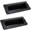 Mewutal 2-Pack Concealed Handles, 10.2 x 5.1 cm, Zinc Alloy, Square, for Sliding Doors, Drawers and Tatami, 96 mm Hole Spacing, Matte Black view 1