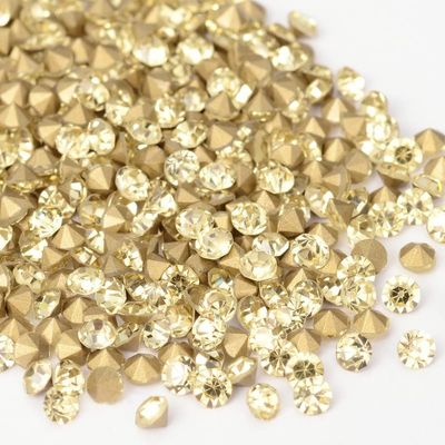 Craftdady Jonquil Glass Rhinestones, Grade A, 6–6.2 mm, Faceted Diamond Cabochons, 1,440 Pieces