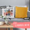 Print Royal Personalized Couple Pillow with Text and Names, Yellow Patterned, 40 x 40 cm view 2