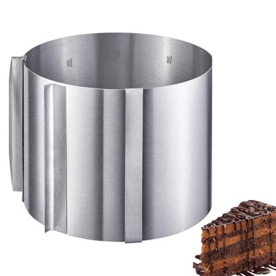 Westmark Cake Ring, Extra Tall 15 cm, 16–30 cm, Stainless Steel, Surprise