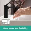 hansgrohe Vivenis 75033671 Modern 2-Handle Faucet, 3-Hole, 7.6 cm High, Matte Black view 3