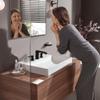 hansgrohe Vivenis 75033671 Modern 2-Handle Faucet, 3-Hole, 7.6 cm High, Matte Black view 4