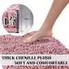Chenille Bathroom Mat, Extra Soft and Absorbent, Non-Slip, Quick-Drying, Machine Washable, Coral Pink, 120 x 43 cm view 3