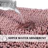 Chenille Bathroom Mat, Extra Soft and Absorbent, Non-Slip, Quick-Drying, Machine Washable, Coral Pink, 120 x 43 cm view 4