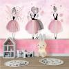 Yimesoy Nordic Pink Ballet Princess 3D Wall Mural, 430 x 300 cm view 2