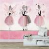 Yimesoy Nordic Pink Ballet Princess 3D Wall Mural, 430 x 300 cm view 3
