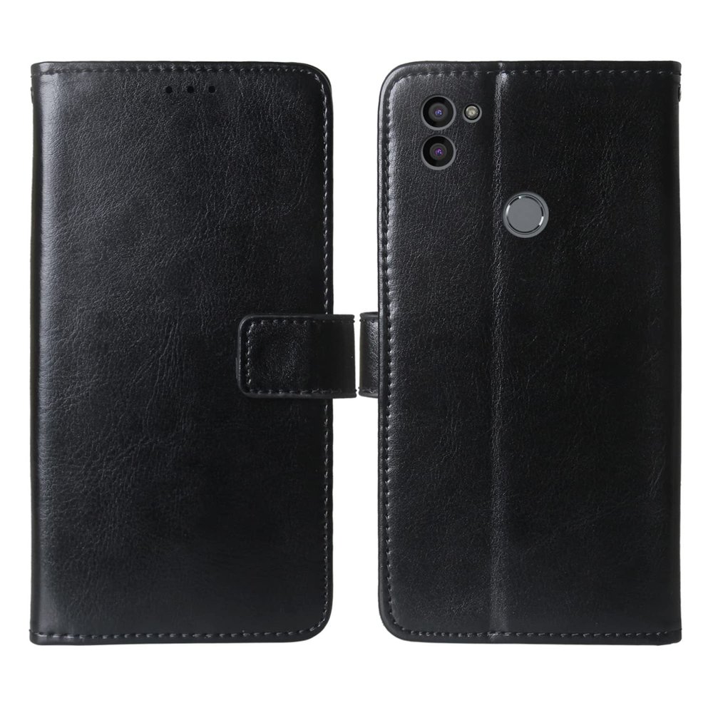 Gukas Premium Flip Wallet Case for Gigaset GS5 6.3-inch, Black
