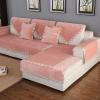 WYZPA Plush L-Shaped Sofa Cover, Pink, 70 x 90 cm view 1