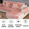 WYZPA Plush L-Shaped Sofa Cover, Pink, 70 x 90 cm view 2