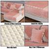 WYZPA Plush L-Shaped Sofa Cover, Pink, 70 x 90 cm view 3