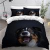 AOYNP Australian Shepherd Duvet Cover Set, 155 x 200 cm, Microfiber, with Zipper and 2 Pillowcases view 1