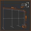 KLEMP Freestanding Industrial-Style Garment Rack, 375 x 200 cm view 3