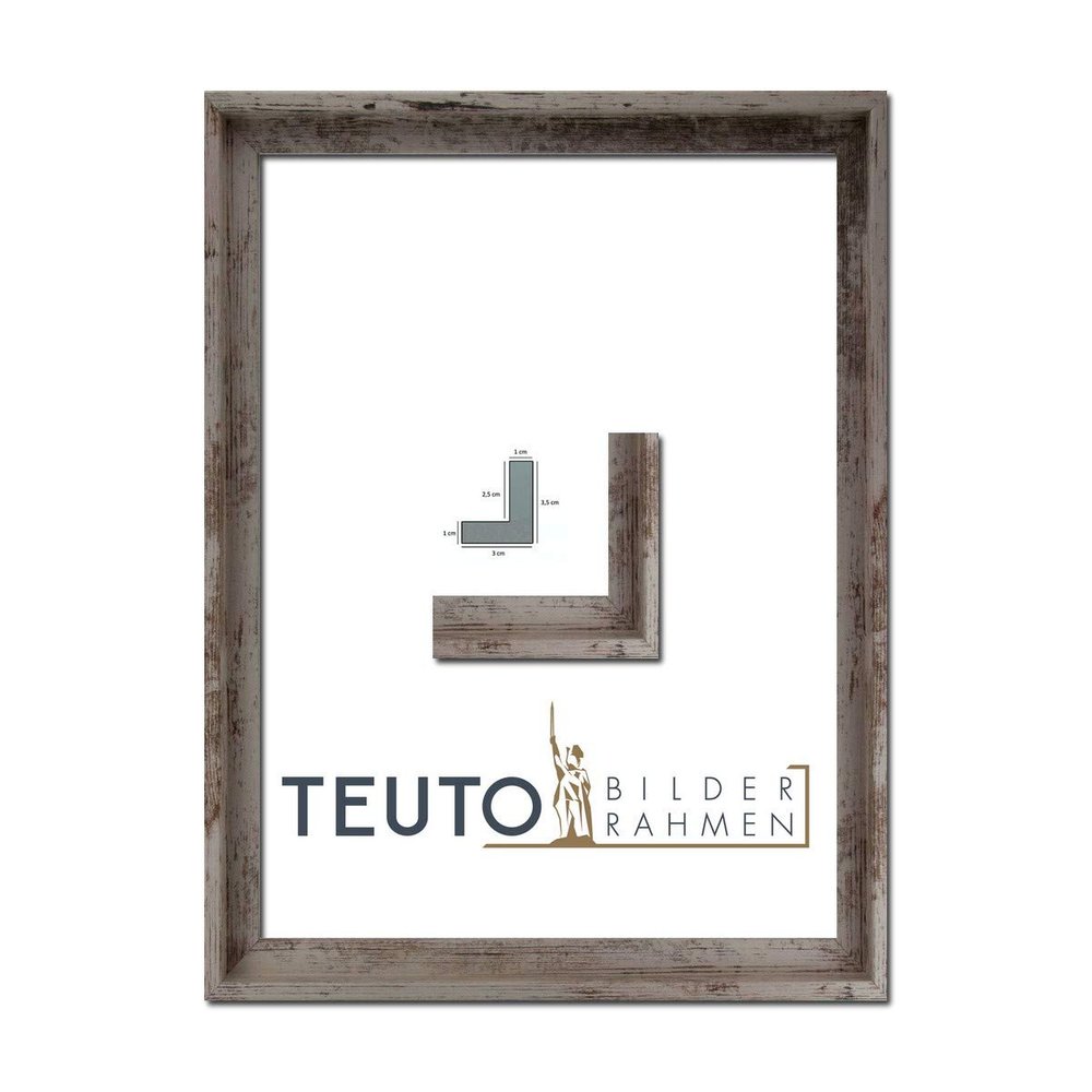 TEUTO Lea Canvas Frame with Shadow Gap, 40 x 90 cm, Beige Vintage