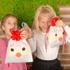 SAKETOS | 3-Piece Christmas Gift Bags with Drawstring, 22 x 31 cm, White view 3