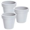 3 x Lofly Plastic Pots, White, 13.4 (L) x 13.4 (W) x 12 (H) cm view 1