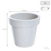 3 x Lofly Plastic Pots, White, 13.4 (L) x 13.4 (W) x 12 (H) cm view 2