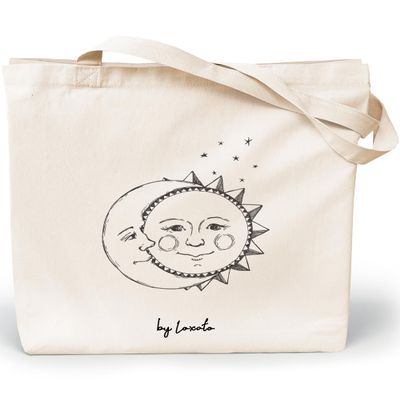 Loxato Printed Cotton Canvas Tote Bag for Women