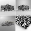 ARTTOR Canvas Wall Art 160 x 85 cm Abstract Black and White - 4885 view 2