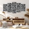 ARTTOR Canvas Wall Art 160 x 85 cm Abstract Black and White - 4885 view 4
