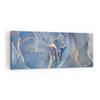 Panoramic Gold and Blue Canvas Wall Art with Frame, 100 x 40 cm view 1