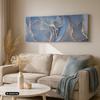 Panoramic Gold and Blue Canvas Wall Art with Frame, 100 x 40 cm view 4