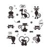 Winhappyhome Small Cat Stickers for Refrigerator, Phone, and Laptop, Black view 1