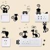 Winhappyhome Small Cat Stickers for Refrigerator, Phone, and Laptop, Black view 2