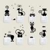 Winhappyhome Small Cat Stickers for Refrigerator, Phone, and Laptop, Black view 3