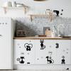 Winhappyhome Small Cat Stickers for Refrigerator, Phone, and Laptop, Black view 4