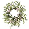 Easter Spring Wreath, 45 cm, Pink, White and Green Flowers view 1