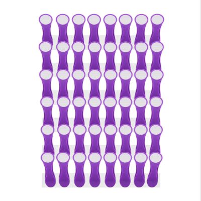 48 Purple Stainless Steel Spring Clothespins with Soft Grip