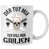 Trendation Grill Mug Gift for Men, Steak Lovers and Dad, BBQ (White) view 1