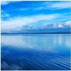 Wallario Non-Woven Photo Wallpaper, Blue Sea Cove in Italy with Water Reflection, 200 x 140 cm view 1