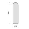 1x sossai Toppa Upholstered Wall Panel, Semicircle, 15 x 60 cm, Green view 4