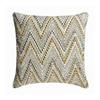 The HomeCentric Chevron Spark Decorative Pillow Cover, Ivory, Gold & Silver, 65 x 65 cm view 1