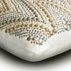The HomeCentric Chevron Spark Decorative Pillow Cover, Ivory, Gold & Silver, 65 x 65 cm view 2