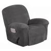 Konsilsa 4-Piece Velvet Stretch Recliner Slipcover view 1