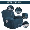 Konsilsa 4-Piece Velvet Stretch Recliner Slipcover view 4