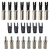 AMEYXGS 50 Arrow Nocks with Aluminum Pins, Black L, for 4.2 mm ID Shafts view 1