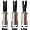 AMEYXGS 50 Arrow Nocks with Aluminum Pins, Black L, for 4.2 mm ID Shafts view 2