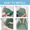 ZZDXW Chair Covers, 6-Piece Set for Kitchen Chairs, Stretch High-Back Covers with Armrests view 4
